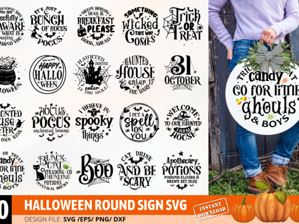 Halloween round sign bundle graphic t shirt