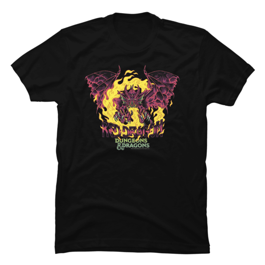 Dungeons & Dragons Red Dragon Flames - Buy t-shirt designs