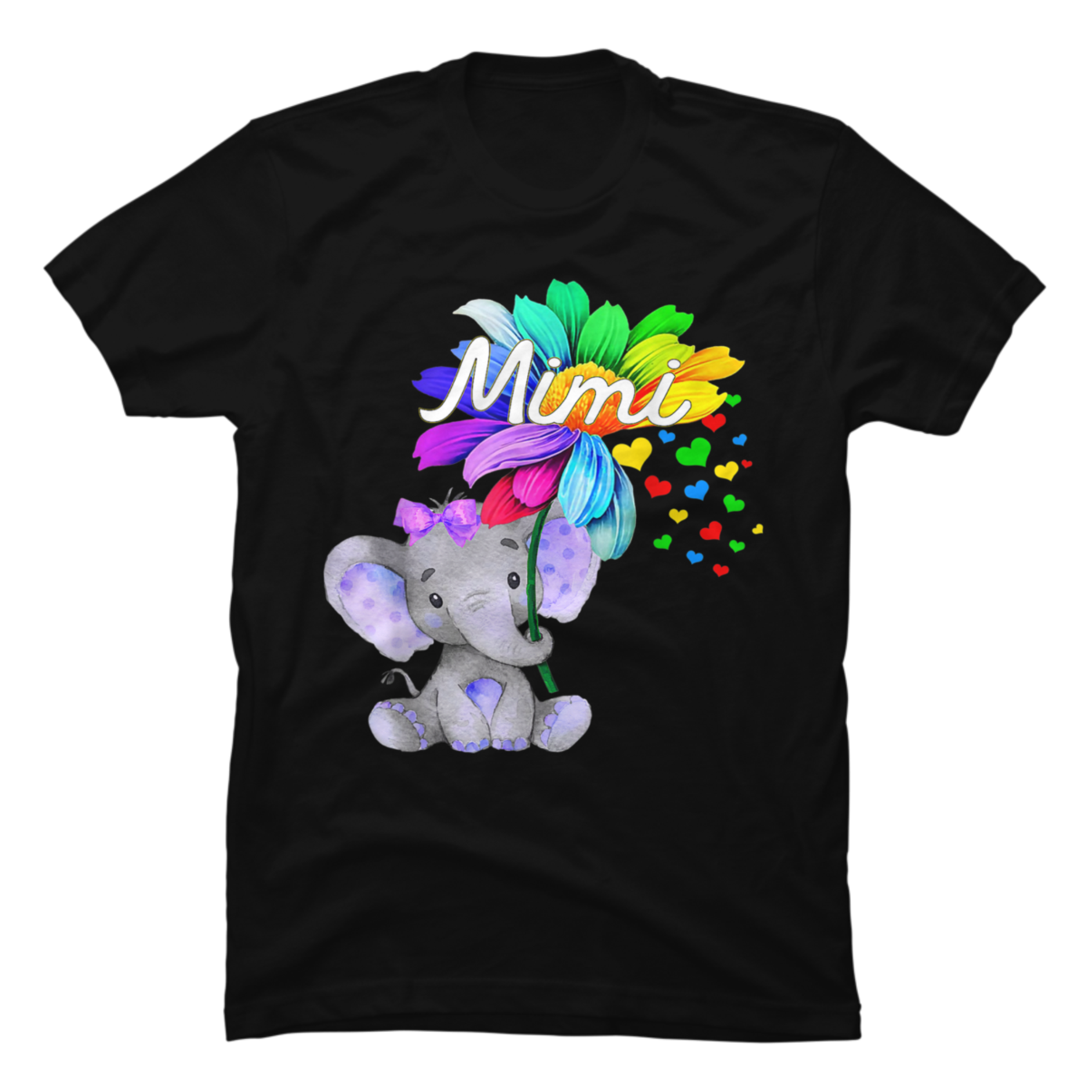 Elephant shirt- Elephant Mimi flower - Buy t-shirt designs