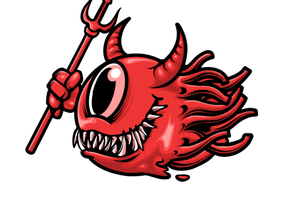 Eyes devil vector clipart