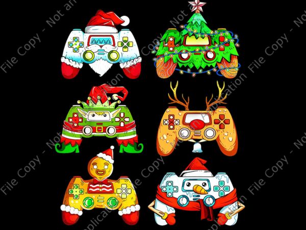 Christmas santa elf gaming controllers snowman png, santa elf gaming png, gaming christmas png, christmas png, game xmas png t shirt vector file