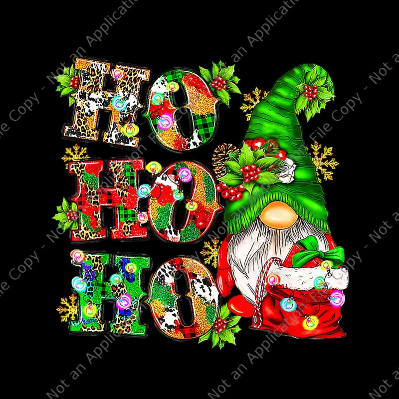 Ho Ho Ho Christmas Gnome digital download png jpeg