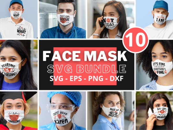 Face mask svg bundle t shirt graphic design