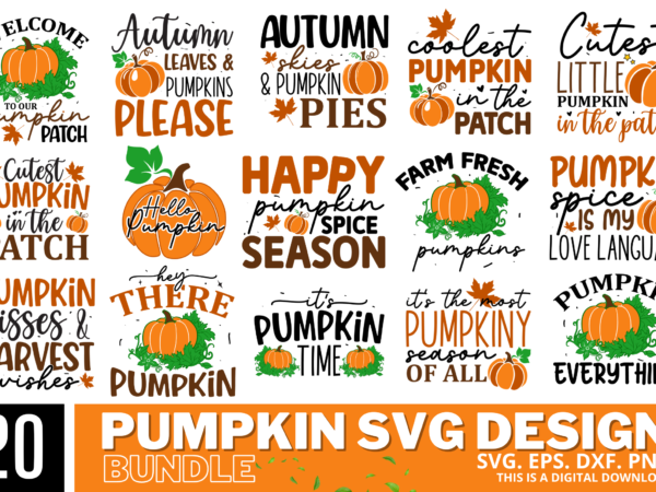 Pumpkin svg bundle t shirt illustration