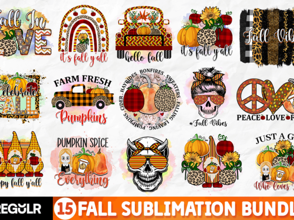 Fall sublimation bundle t shirt graphic design