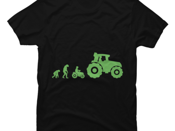 Farmer evolution farming tractor gift for boys t-shirt