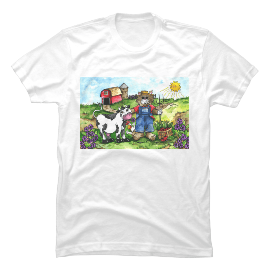 Farmer Fluffy at Harvest Time - Buy t-shirt designs