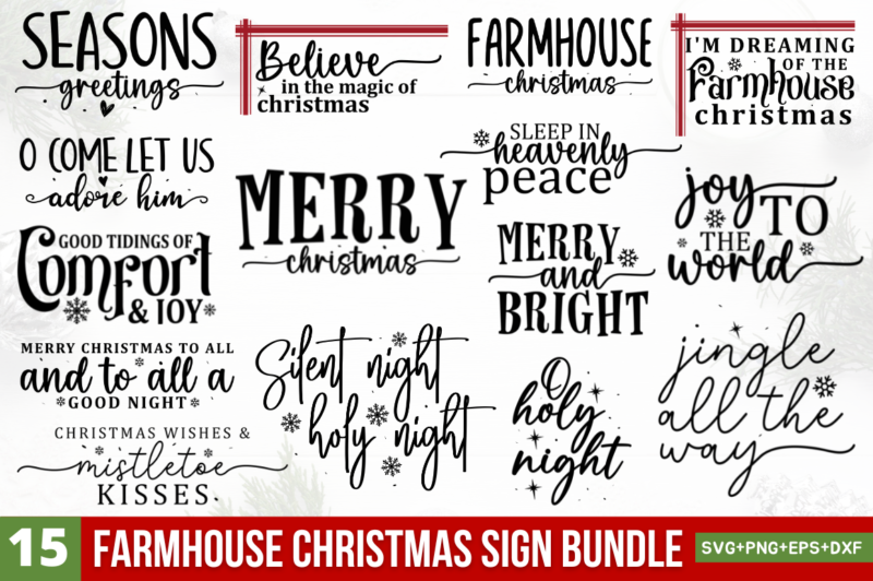 Farmhouse Christmas Sign Bundle