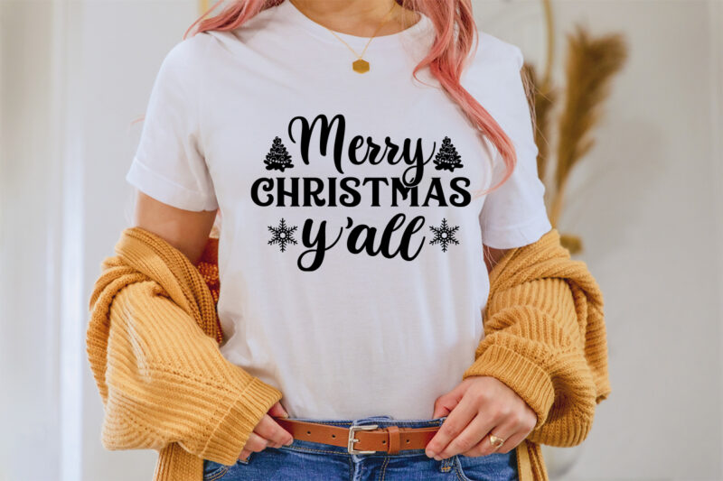 Merry christmas y’ll svg t -shirt