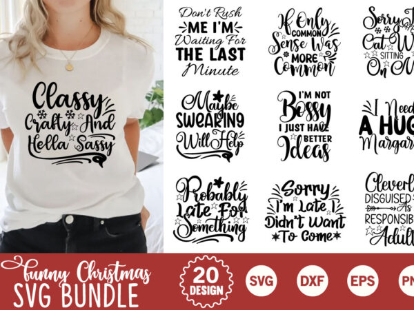 Funny christmas svg bundle t shirt graphic design