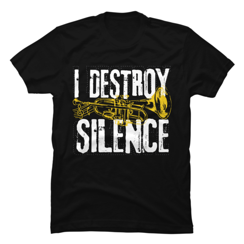 Funny Trumpet Player Marching Band Silence Destroyer - Buy t-shirt designs