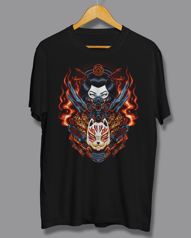 JAPANESE - Samurai & Oni Mask Designs Bundle - Buy t-shirt designs