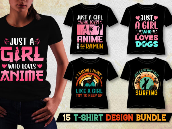 Girl t-shirt design bundle