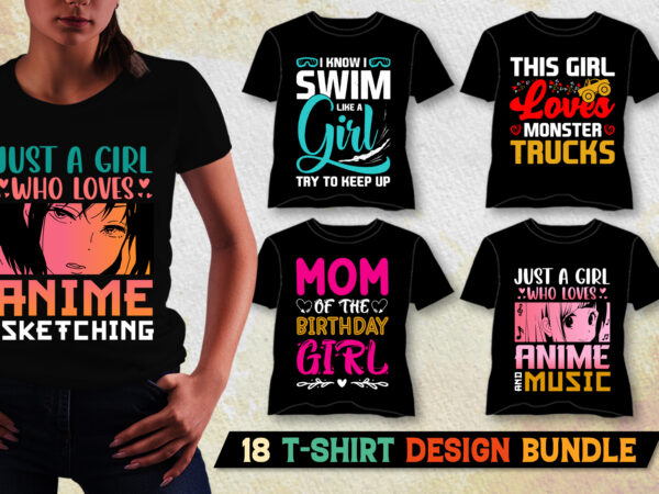 Girl t-shirt design bundle