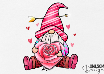 Gnome Valentine Sublimation PNG Design