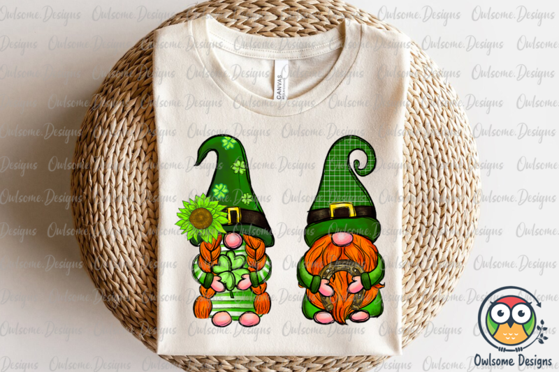 Gnomes Couple Patrick Day PNG Sublimation