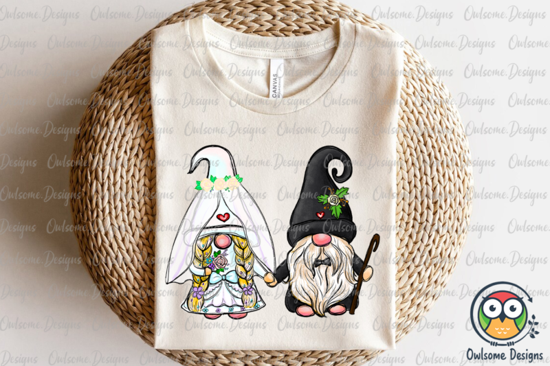 Gnomes Couple Wedding PNG Sublimation