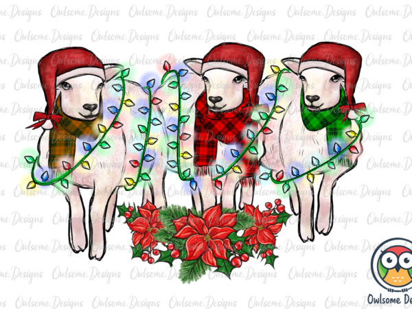 Goat christmas png sublimation t shirt design template