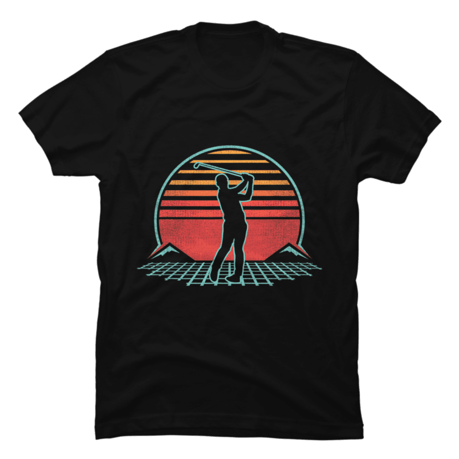 Golf Retro Vintage 70s 80s Style Golfer Player Gift - Buy t-shirt designs