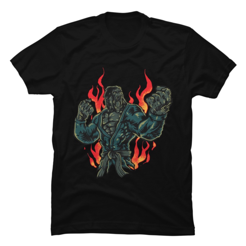 Gorilla Fire - Buy t-shirt designs