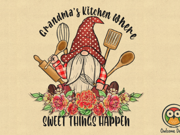 Grandma kitchen sublimation png designs