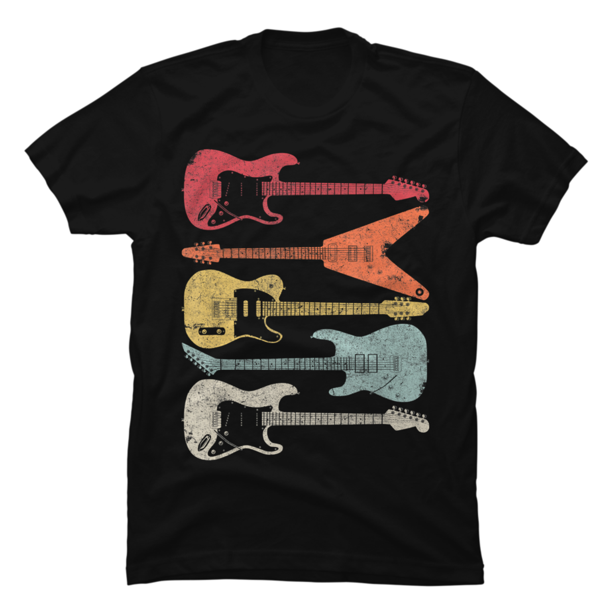 Guitar Shirt Retro Style T-Shirt - Buy t-shirt designs