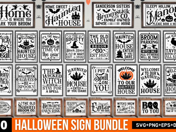 Halloween Sign Making Bundle - Buy t-shirt designs