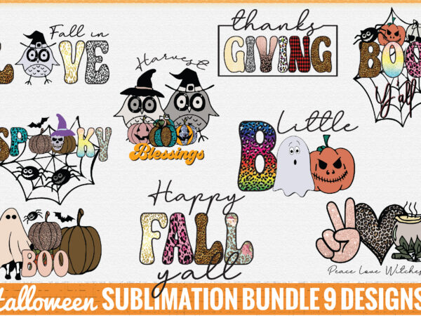 Halloween sublimation bundle graphic t shirt