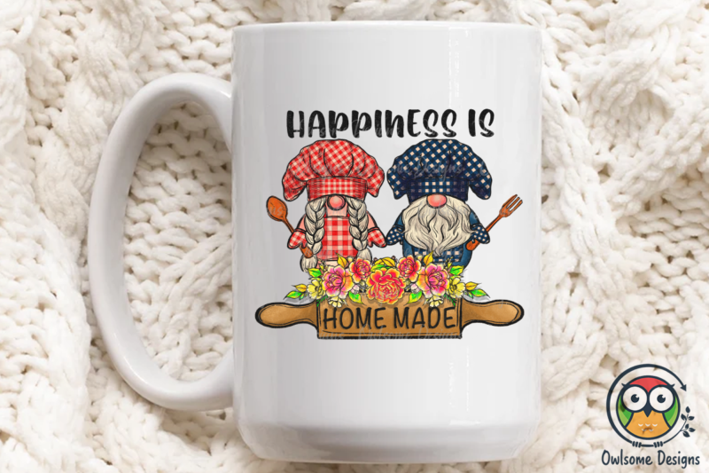 Happiness Gnomes Cooking Sublimation