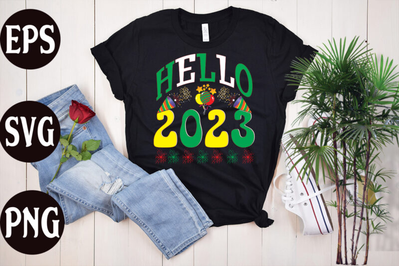 Hello 2023 retro design, Hello 2023 SVG design, New Year's 2023 Png, New Year Same Hot Mess Png, New Year's Sublimation Design, Retro New Year Png, Happy New Year 2023