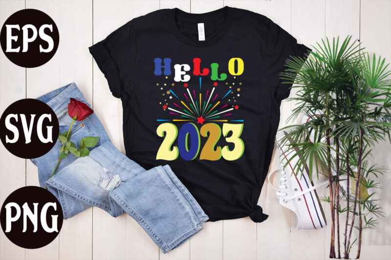 Hello 2023 retro design, Hello 2023 SVG design, New Year's 2023 Png, New Year Same Hot Mess Png, New Year's Sublimation Design, Retro New Year Png, Happy New Year 2023