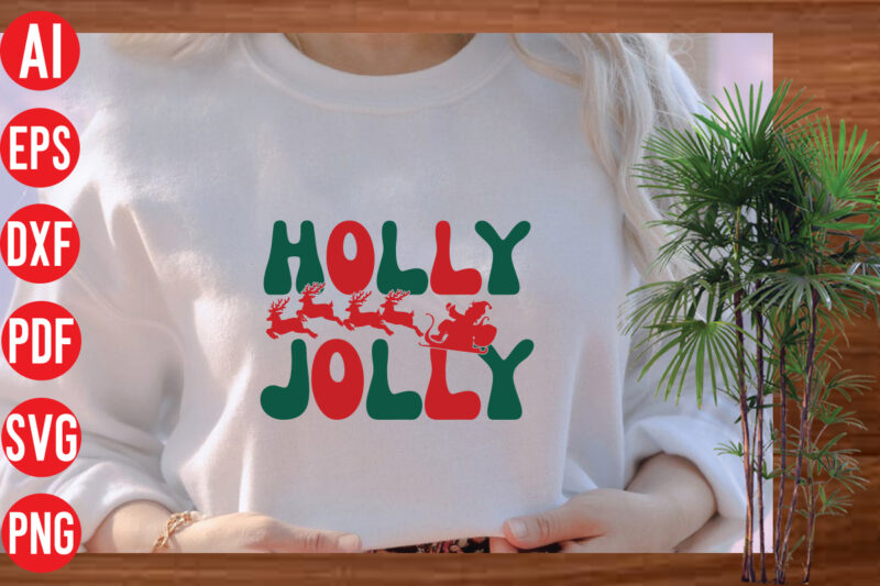 Holly jolly Retro t shirt design, Holly jolly SVG design, Holly jolly SVG cut file, Holly jolly t shirt design,Christmas Png, Retro Christmas Png, Leopard Christmas, Smiley Face Png, Christmas