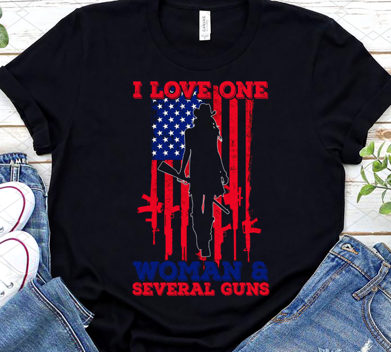 I Love One Woman Several Guns Funny Gun Shirt Gun Rights Pro Gun