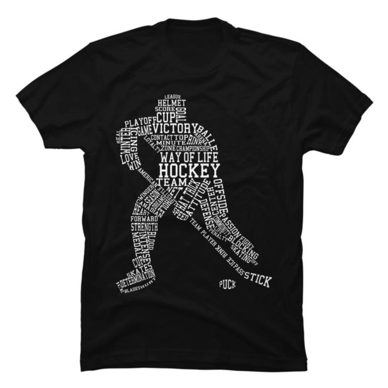 Ice Hockey Text Figure - Buy t-shirt designs