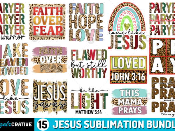 Jesus sublimation bundle vector clipart