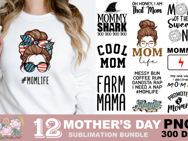 Mom life cool mom mommy png sublimation design