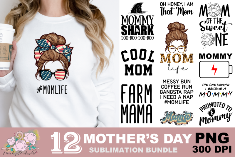 Mom Life Cool Mom Mommy PNG Sublimation Design