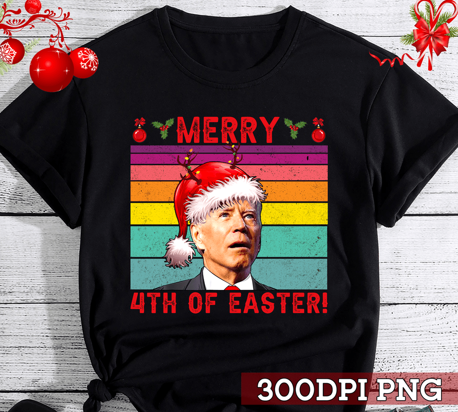 Merry 4th Of Easter Funny Joe Biden Christmas Ugly Sweater NC - Buy t ...