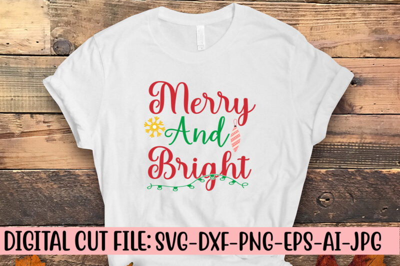 Merry And Bright SVG Design