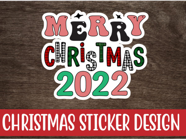 Christmas sticker design