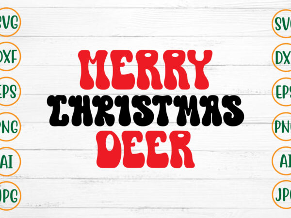 Merry christmas deer retro design