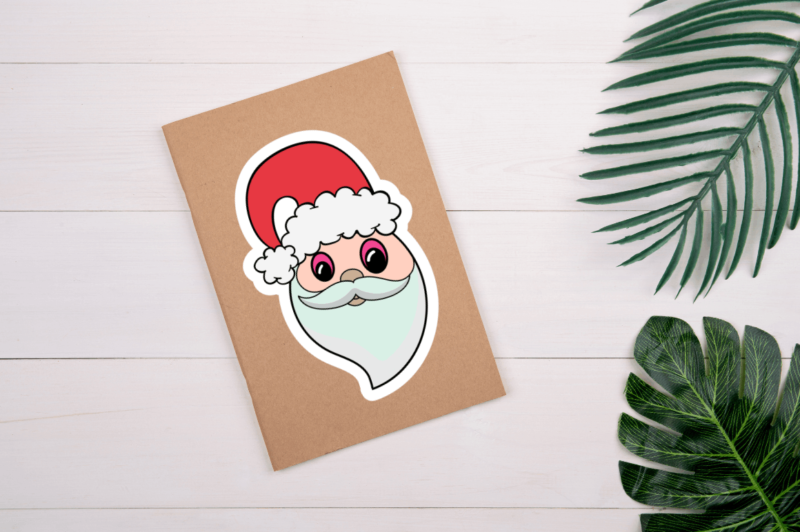 Santa Claus faces Sticker Bundle