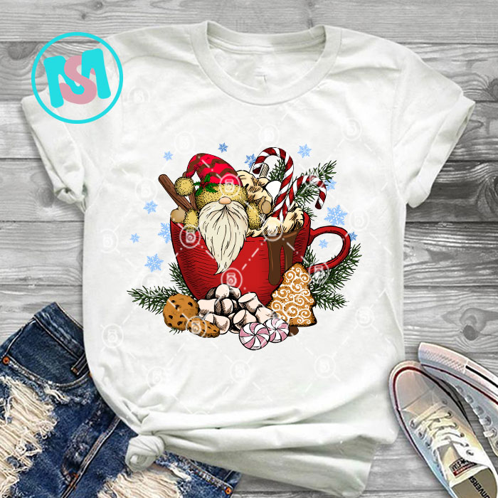 Merry Christmas Gnome PNG, Merry Christmas Coffee, Xmas PNG, Digital Download