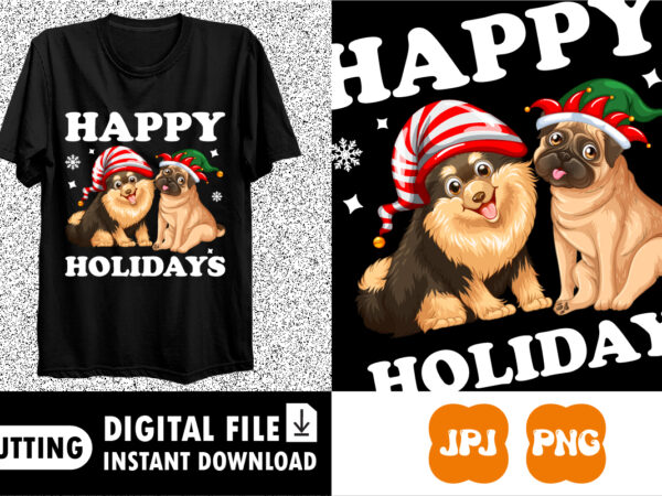 Happy holidays merry christmas shirt print template graphic t shirt