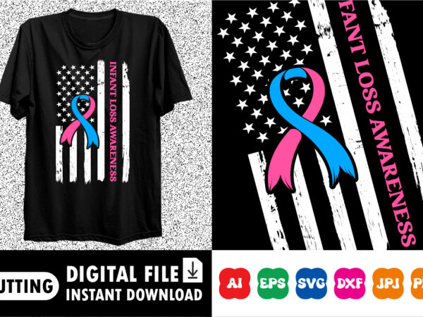 Infant loss awareness usa flag shirt print template t shirt design for sale