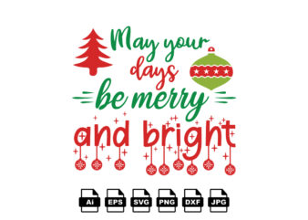 Free Christmas Printable /// May Your Days be Merry and Bright