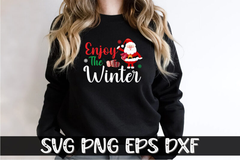 Enjoy The Winter Season Christmas Shirt Print Template