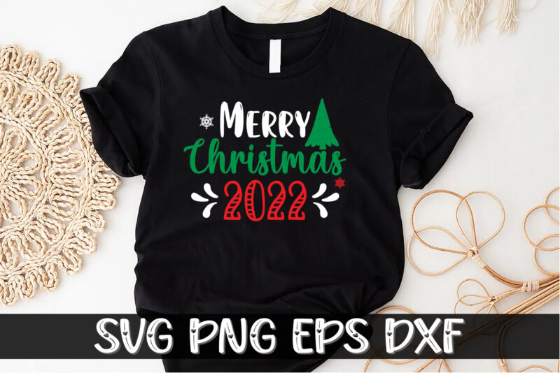 Merry Christmas 2022 Shirt Print Template