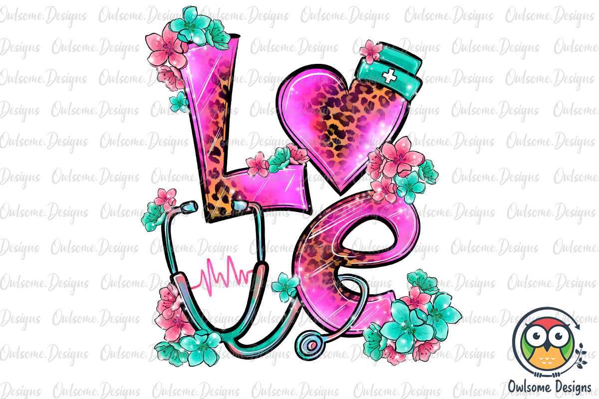 Nurse LOVE PNG Sublimation - Buy t-shirt designs