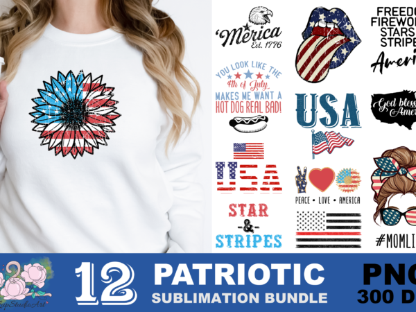 Stars and Stripes T-shirt Sublimation PNG Image Digital 